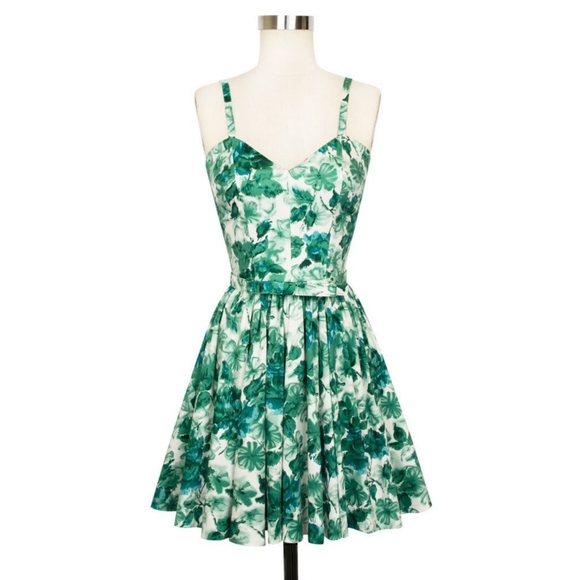 Trashy Diva Dresses & Skirts - 🌹 TRASHY DIVA- Jade GREEN Floral RUBY MINI DRESS